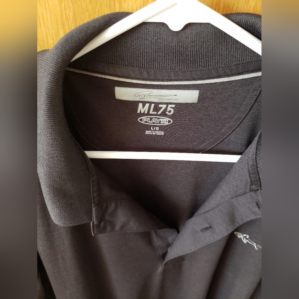 Greg Norman Polo with Fine Black Sheen